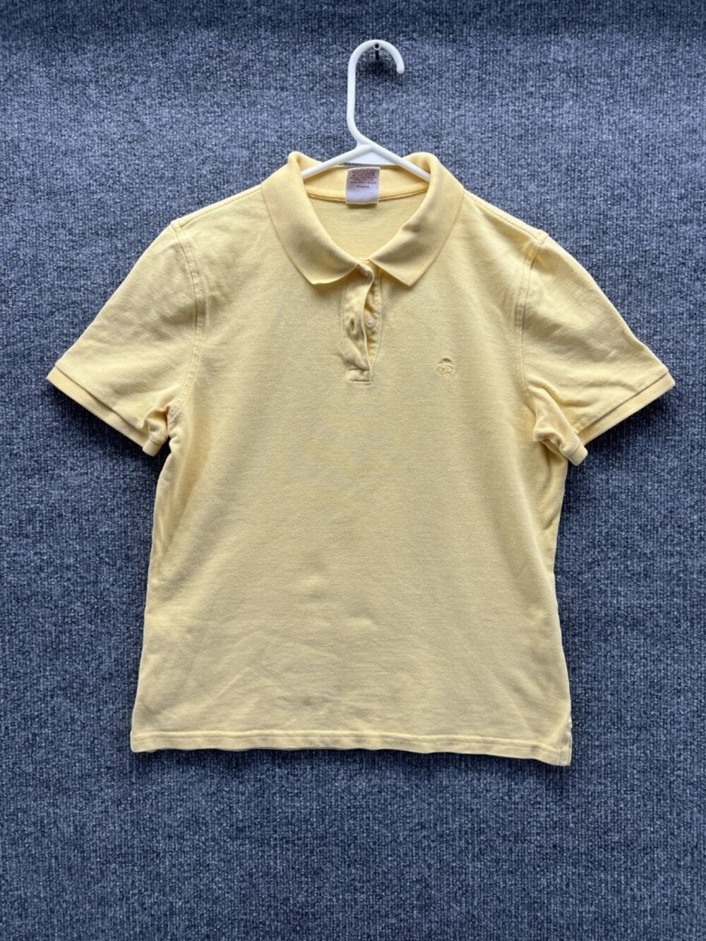 Brooks Brothers Polo Shirt Men Medium Yellow 346 Original Fit Cotton Logo Casual